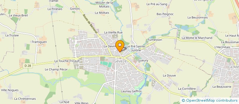 localisation de l'entreprise MADAME KLERVIA AUBRY à GEVEZE