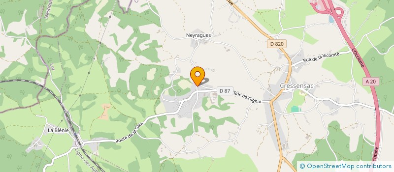 localisation de l'entreprise MADAME KLOE DURIER  CRESSENSAC-SARRAZAC