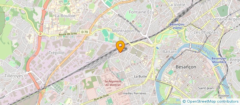 localisation de l'entreprise MADAME KLOE LECLERCQ  BESANCON