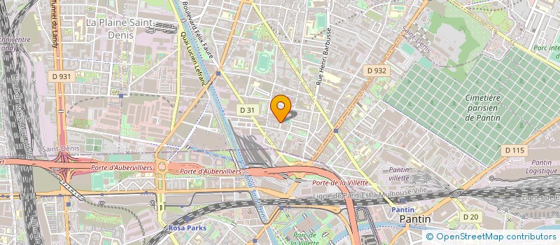 localisation de l'entreprise MADAME KOUABLAN ANE à AUBERVILLIERS