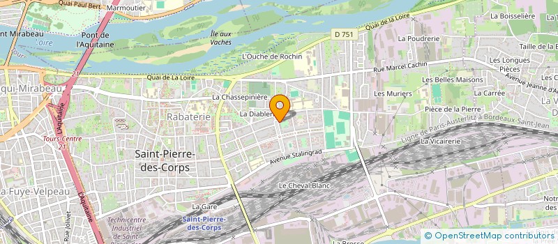 localisation de l'entreprise MADAME KOUANGO MARIE IRENEE  SAINT-PIERRE-DES-CORPS