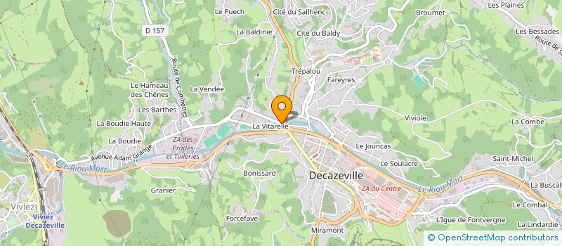 localisation de l'entreprise MADAME KOUASSI ODI  DECAZEVILLE