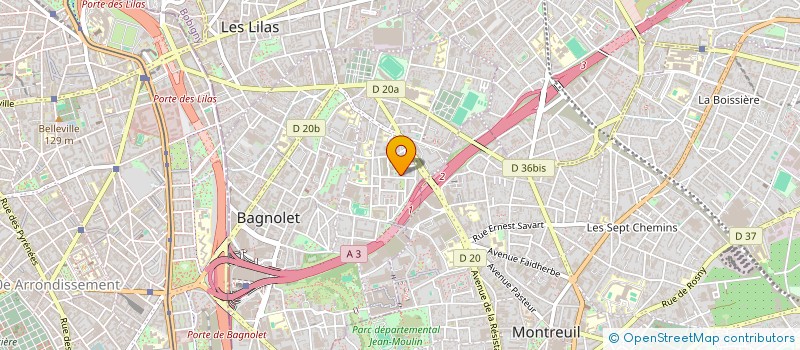 localisation de l'entreprise MADAME KOUDJEDJI DANSOKO à BAGNOLET