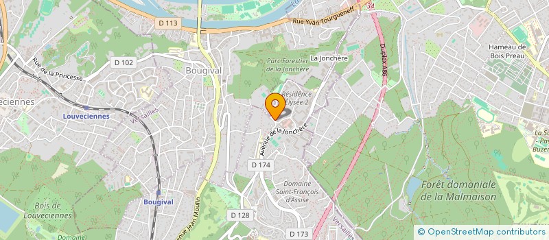 localisation de l'entreprise MADAME KRISTEL BOUTET  LA CELLE-SAINT-CLOUD