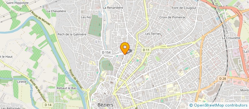 localisation de l'entreprise MADAME KRISTEL MORERA à BEZIERS