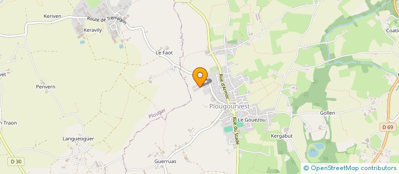 localisation de l'entreprise MADAME KRISTELL HUGUET  PLOUGOURVEST