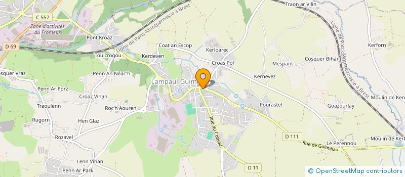 localisation de l'entreprise MADAME KRISTELL LE GOUGUEC  LAMPAUL-GUIMILIAU