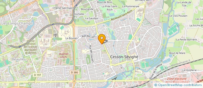 localisation de l'entreprise MADAME KRISTELLE DOUILLET  CESSON-SEVIGNE