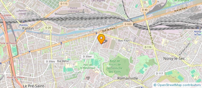 localisation de l'entreprise MADAME KRISTELLE PARE à ROMAINVILLE