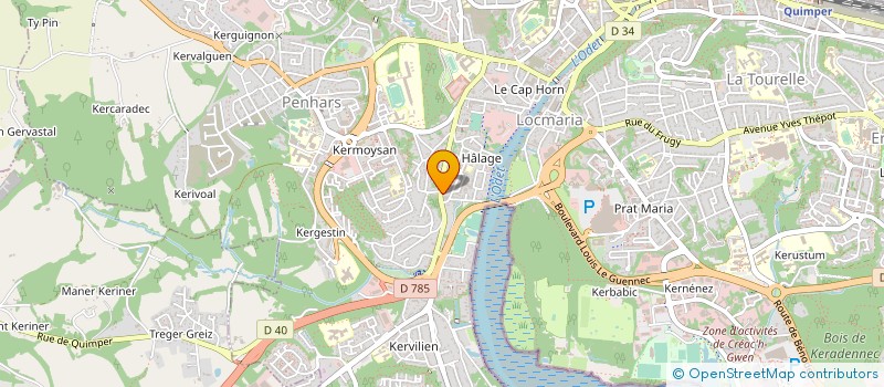 localisation de l'entreprise MADAME KRISTIE VAN DAM à QUIMPER