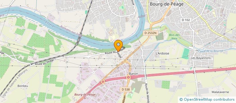 localisation de l'entreprise MADAME KRYSLEN AROD  CHATEAUNEUF-SUR-ISERE