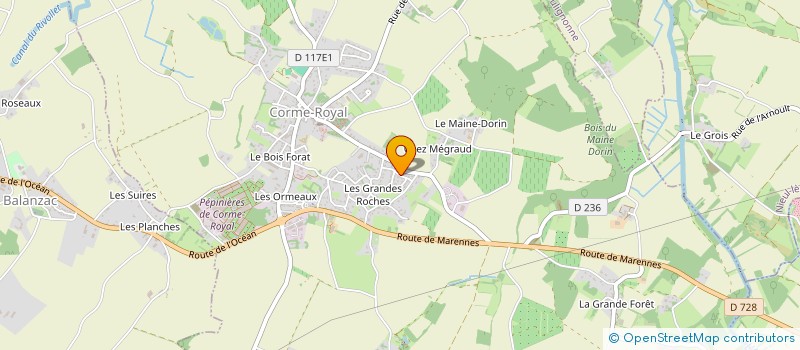 localisation de l'entreprise MADAME KRYSTEL CABANE  CORME-ROYAL