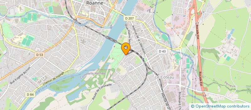 localisation de l'entreprise MADAME KRYSTEL MONTET  ROANNE