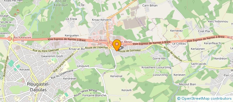 localisation de l'entreprise MADAME KSENIJA PETROVA  PLOUGASTEL-DAOULAS