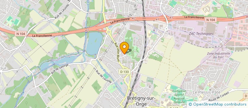 localisation de l'entreprise MADAME KUN YANG à BRETIGNY-SUR-ORGE