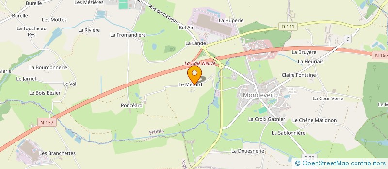 localisation de l'entreprise MADAME L DE COURVILLE à ERBREE