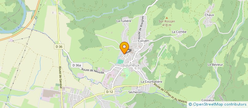 localisation de l'entreprise MADAME LAETITIA AGUESSE à JUJURIEUX