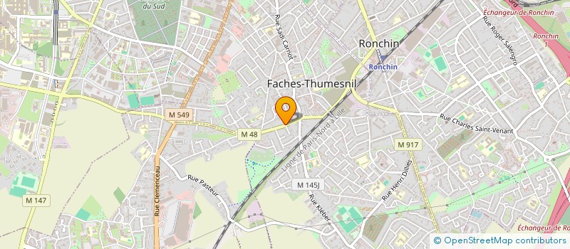 localisation de l'entreprise MADAME LAETITIA AGUILAR  FACHES-THUMESNIL