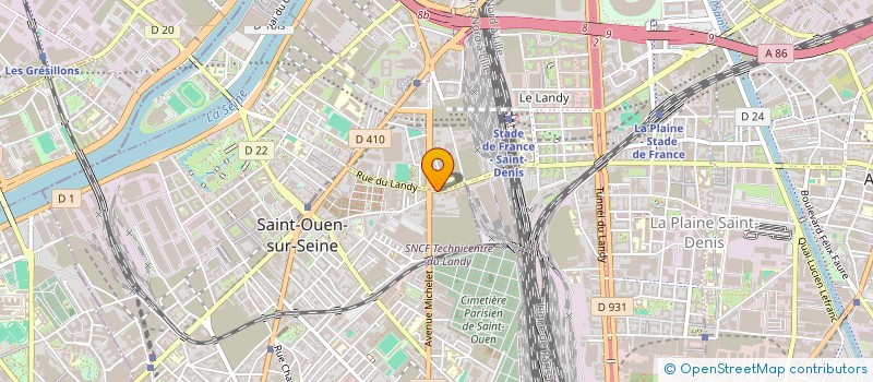 localisation de l'entreprise MADAME LAETITIA ANCEY à SAINT-OUEN-SUR-SEINE