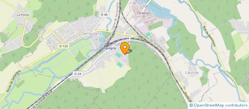 localisation de l'entreprise MADAME LAETITIA AUBERT  SERQUIGNY