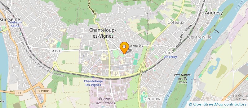 localisation de l'entreprise MADAME LAETITIA BACQUEVILLE  CHANTELOUP-LES-VIGNES