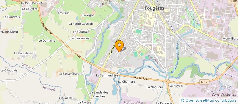 localisation de l'entreprise MADAME LAETITIA BARRE  FOUGERES