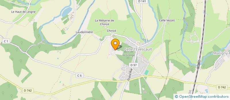 localisation de l'entreprise MADAME LAETITIA BAUDET à CELLE-LEVESCAULT