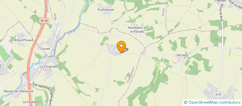 localisation de l'entreprise MADAME LAETITIA BERNARD  CHAMPNIERS