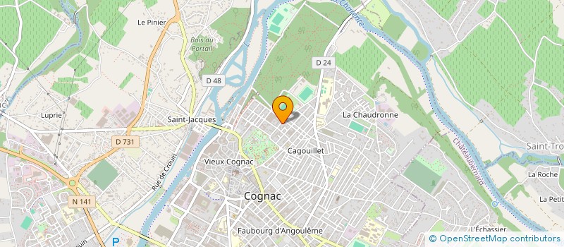 localisation de l'entreprise MADAME LAETITIA BOIFFIER à COGNAC
