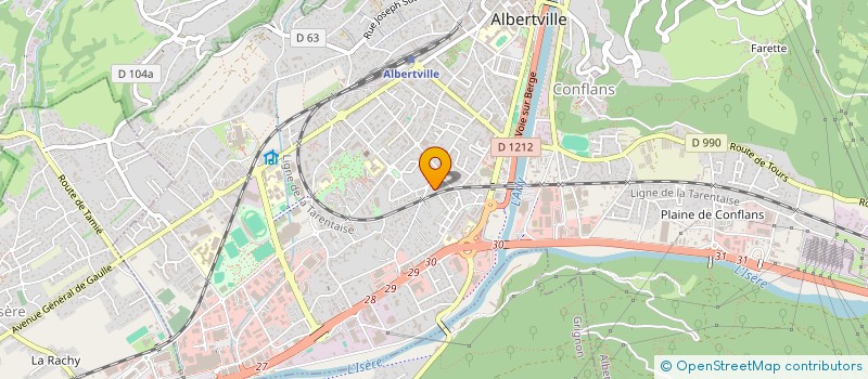 localisation de l'entreprise MADAME LAETITIA BONEL à ALBERTVILLE