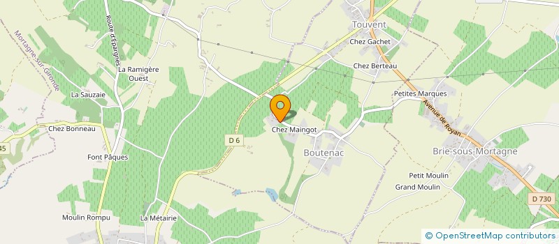 localisation de l'entreprise MADAME LAETITIA BONNEU à BOUTENAC TOUVENT