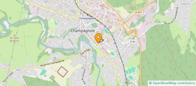 localisation de l'entreprise MADAME LAETITIA BULLIARD  CHAMPAGNOLE