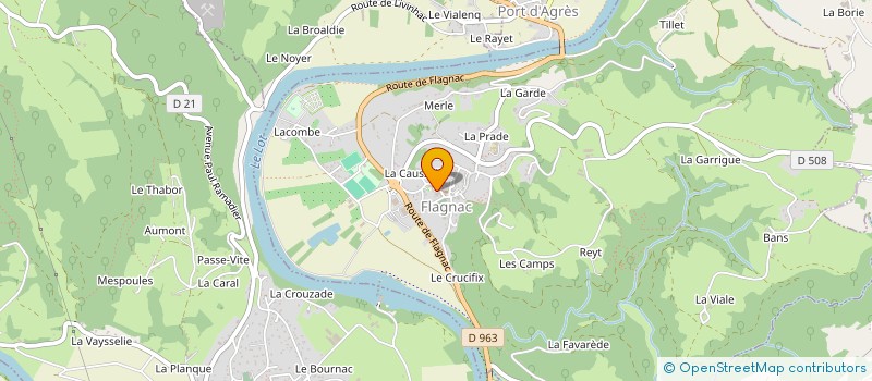 localisation de l'entreprise MADAME LAETITIA CARCASSES  FLAGNAC