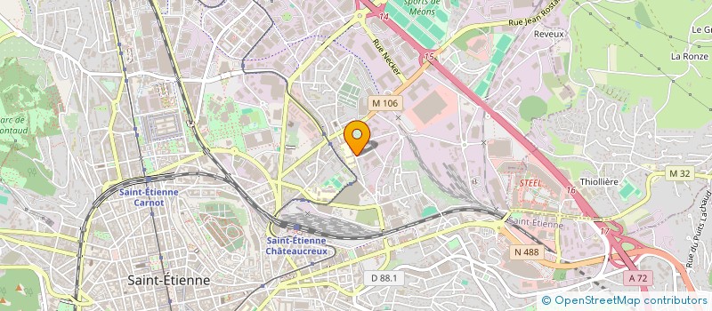 localisation de l'entreprise MADAME LAETITIA CARON  SAINT-ETIENNE