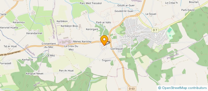 localisation de l'entreprise MADAME LAETITIA CARRIERE  LOCRONAN