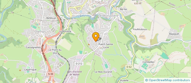 localisation de l'entreprise MADAME LAETITIA CASTELLA  RODEZ