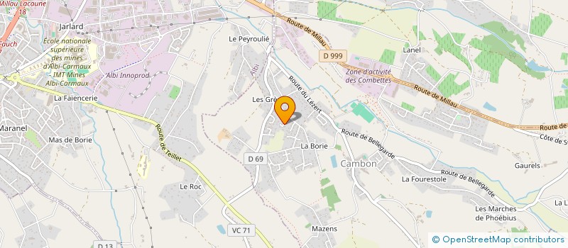 localisation de l'entreprise MADAME LAETITIA CAUSSE  CARLUS