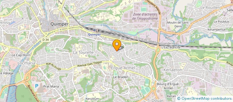 localisation de l'entreprise MADAME LAETITIA CHARLOT à QUIMPER
