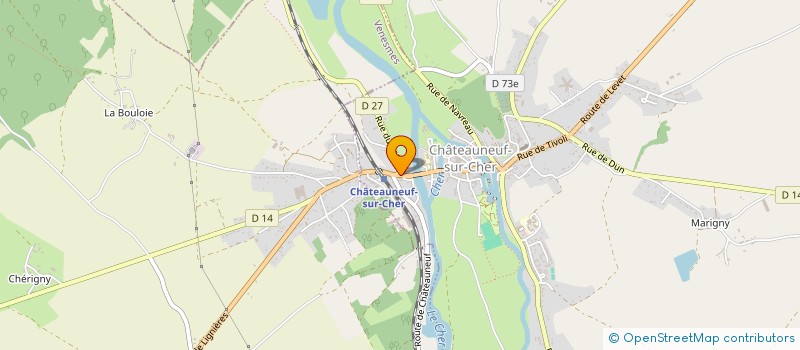 localisation de l'entreprise MADAME LAETITIA CLEMENT  CHATEAUNEUF-SUR-CHER