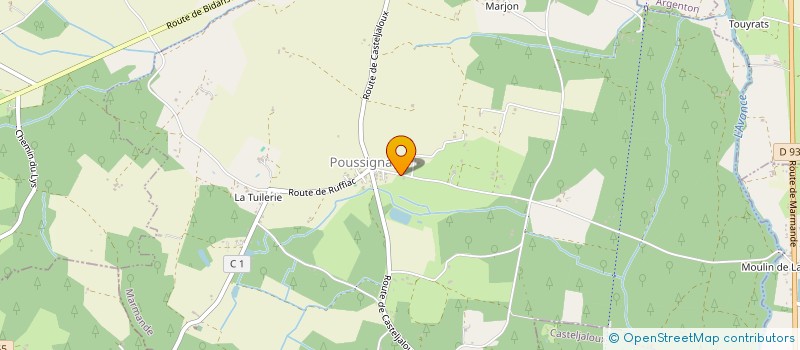 localisation de l'entreprise MADAME LAETITIA CORBEAUX  POUSSIGNAC
