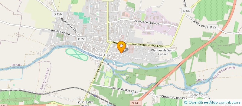 localisation de l'entreprise MADAME LAETITIA COUTARD à JARNAC