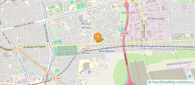 localisation de l'entreprise MADAME LAETITIA COZE  CALAIS