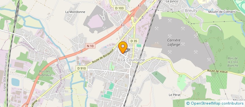 localisation de l'entreprise MADAME LAETITIA CROISE à LA COURONNE