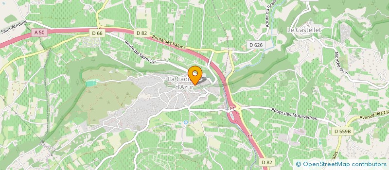 localisation de l'entreprise MADAME LAETITIA DE BASTIER à LA CADIERE-D'AZUR