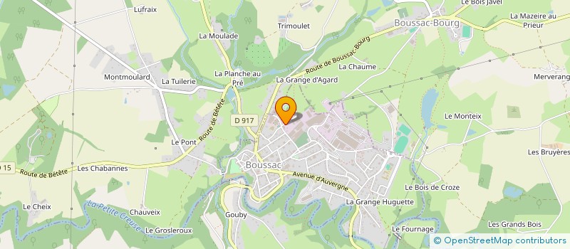 localisation de l'entreprise MADAME LAETITIA DE LA DUENA à BOUSSAC