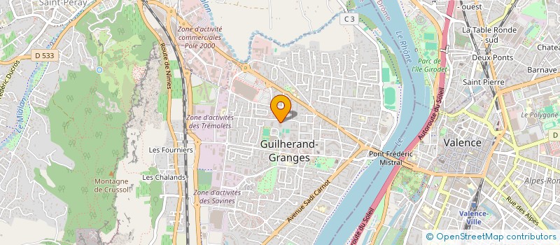 localisation de l'entreprise MADAME LAETITIA DEGUILHEM  GUILHERAND-GRANGES