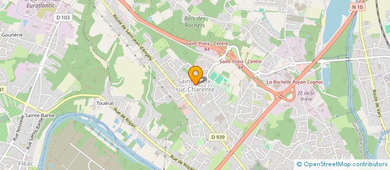 localisation de l'entreprise MADAME LAETITIA DERRE à SAINT-YRIEIX-SUR-CHARENTE