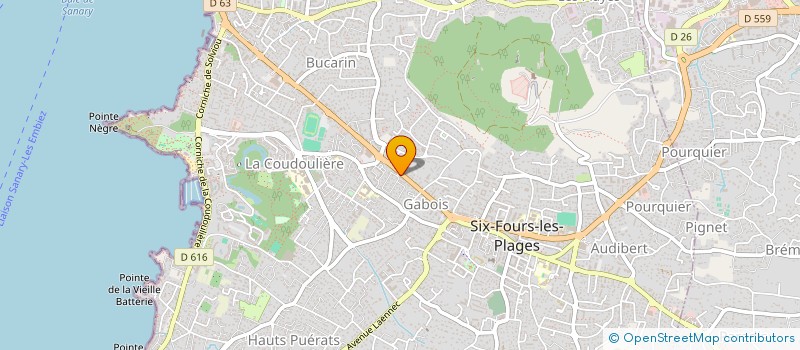 localisation de l'entreprise MADAME LAETITIA DESCHAMPS  SIX-FOURS-LES-PLAGES