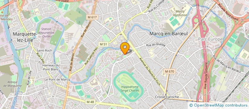localisation de l'entreprise MADAME LAETITIA DESMET à MARCQ-EN-BARŒUL