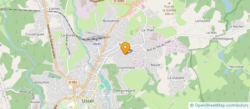 localisation de l'entreprise MADAME LAETITIA DONNEVE  USSEL